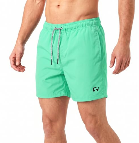 RIPT Bañador Hombre Secado Rápido – Pantalón Corto con Forro Malla, Protección UV50, Boardshort Playa Natación Surf Vacaciones Verano (Aqua, XXL)