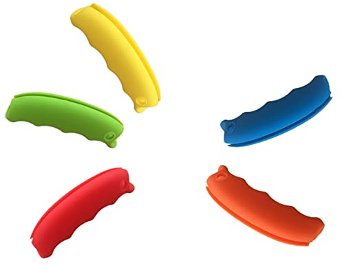 Heting-YQ 5 Stück Lebensmittels Tasche Halter Griff Griffe für Einkaufstaschen aus Silikon Handtasche Taschengriff für Handtaschen Einkaufstasche