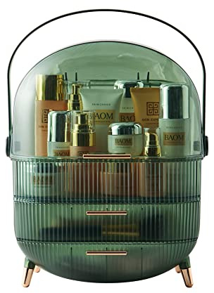 BTGGG Multifunktionaler Make-up-Koffer, staubdicht, Kosmetik-Aufbewahrungsbox, Kosmetik-Organizer, Hautpflegeprodukte, Schmuck-Organizer für Schlafzimmer