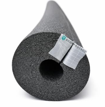 Scorprotect® Selbstklebende Kautschuk Rohrisolierung 2m Stange Heizung Sanitär GRAU (SCP-SKH18-26)