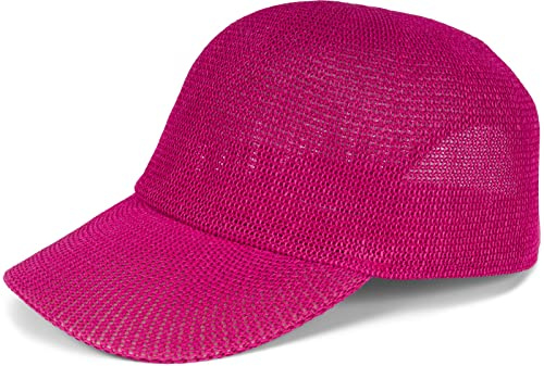 styleBREAKER Unisex Baseball Cap Sommer Papierstroh | Kopfumfang 54-59 cm, Stufenlos per Metallschnalle verstellbar. 7 cm gebogener Schirm. Leicht & luftdurchlässig. Schweißband.