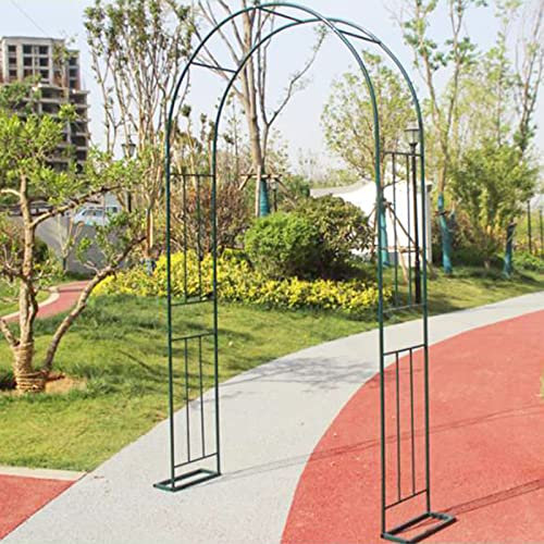Arco da Giardino in Metallo,Arco per Rose Piante Rampicanti,Resistente Padiglione da Giardino,Pergolati alle Intemperie E Autoportante,con Base,Facile da Montare,DarkGreen-W260cmxH240cm/102x94in