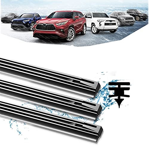 Limpiaparabrisas de vehículos 4 Uds. Limpiaparabrisas de coche banda elástica parabrisas vehículo insertar tira de goma recarga 8mm 14 16 17 18 19 20 21 22 24 26 28 Limpiaparabrisas para to