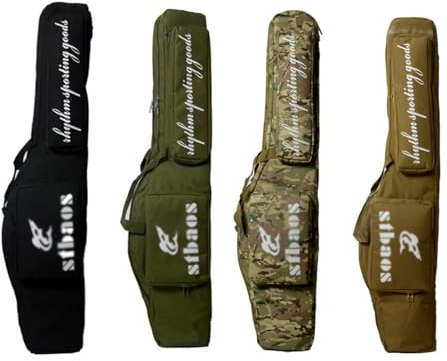 WPJBDS Taktische Gepolsterte Gewehrkoffer für 2 Waffen Futteral,120cm/47inch Waffentasche Waffenkoffer für Langwaffen Waffentragetasche, Gewehrtasche Schießtaschen für Gewehre, Jagdgewehrkoffer