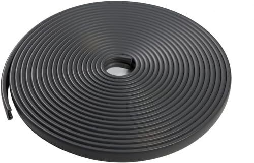 Quest Hochwertiger PVC-Handlauf für Treppen und Geländer 40x8mm – Rolle (Dunkelgrau, 5m)