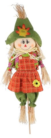 BESPORTBLE Halloween Vogelscheuche Deko Stehende Niedliche Gartenschmuck Für Erntedankfest Und Halloween Hohe Stofffigur Zufällige Kleiderfarbe Für Garten Und Veranda