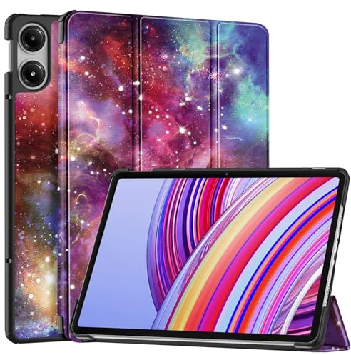 Vakarey für Redmi Pad Pro Hülle,Ultradünne Standabdeckung Hülle für Xiaomi Redmi Pad Pro 12.1 Zoll 2024 Tablette,Milchstraße
