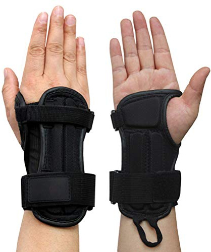 1 Paar Handgelenkschützer, Verstellbare Schutzausrüstung, Handgelenkstütze für Verschiedene Sportarten, Snowboarden, Skaten, Skateboard, Motocross, Radfahren (Schwarz2)