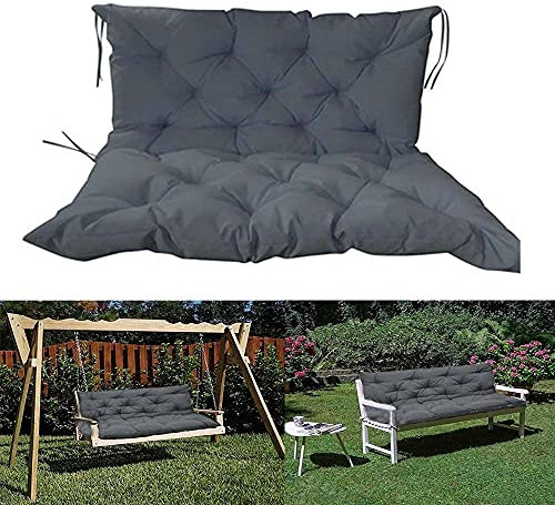 Wasserdichtes Outdoor-Bankkissen mit Rückenlehnenpolster für Gartenschaukel, 2- und 3-Sitzer-Sitz & Rückenstütze Hängematten-Kissenbezug, Holzstuhl-Paletten-Sitzpolster
