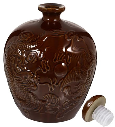 KICHOUSE 1satz Keramische Weinflasche Für Zuhause Praktische Und Stilvolle Weinflasche Aus Keramik Für Dekoration Und Lagerung Von Brandy Whiskey Vodka Oder Rum