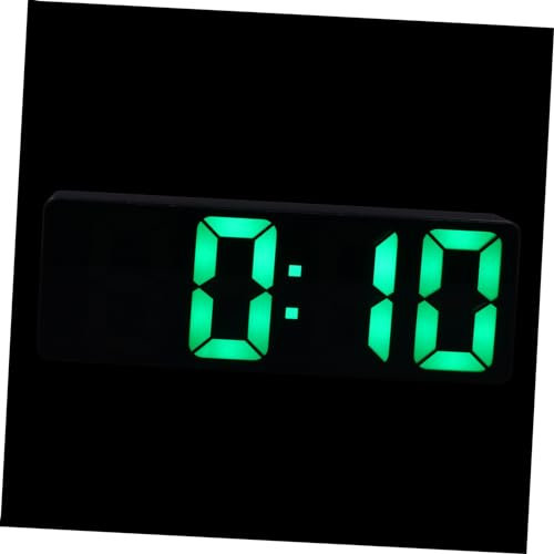 FUNOMOCYA Reloj Despertador Rectangular Simple Pantalla Led Despertador Digital Compacto Hogar Diseño Elegante Superficie De Espejo