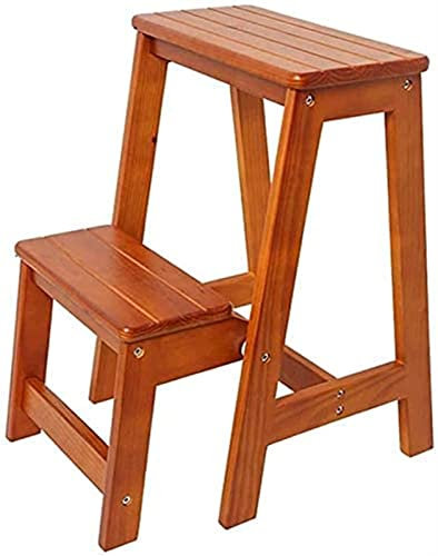 Tabouret d'escalade d'intérieur, marchepied/escabeau/échelle, Chaise d'échelle de bibliothèque Pliante Convertible multifonctionnelle, Tabouret à 2 marches, étagère décorative pour la Maison