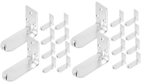 Gadpiparty 2 Set Gancio Estintore Staffa in Ferro A Forma Di L Gancio Zincato Accessori Antincendio Tubo Flessibile Gancio Per Estintore Staffa Per Estintore Ferro Da Stiro 10 Pezzi * 2