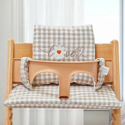 LEKEFETO Sittdyna för Stokke Tripp Trapp Barnstol: Halkfri set, laminerad beläggning, ekologisk bomull, maskintvättbar, enkel fastsättning, tusenskönt