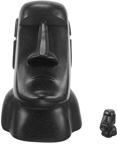 Anneome Moai Taschentuchboxhalter Harz Tisch Taschentuchspender Für Büro Wohnzimmer Mit Stabiler Aufbewahrung Und Schneller Entnahme