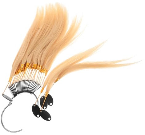 Vaguelly Mechones De Pelo Humano Para Teñir Con Hebillas Doradas Para Practicar Tintes Salones De Belleza