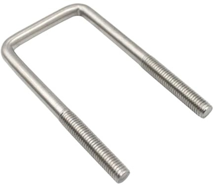 Pernos en u cuadrados del acero inoxidable 304, 1 pieza M6 M8 201 Pernos de acero inoxidable en ángulo recto en forma de U for fijar tuberías(M8x40x100mm)