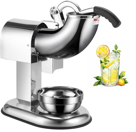 Broyeur à Glace Professionnel, Machine à Cornets de Glace Pilée Électrique, 350 W, pour Usage Domestique et Commercial 99 Kg/h,2knives
