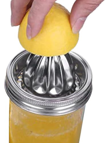 Glasdeckel Handentsafter – Tragbare Zitruspresse, Mehrzweck-Obstsieb, ergonomisches Küchenzubehör, kompakter Glasdeckel, Entsafter ideal für Reisen, Camping, Picknicks, Bars, Cafés, Wohnungen