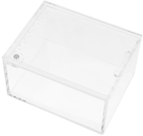 NUOBESTY Terrario de Reptiles Fácil de Limpiar y Montar Acrílico Transparente Orificios de Ventilación, Caja para Cría Adecuado para Arañas y Geckos