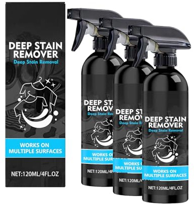 Fleckenentferner für Kleidung, Stain Treater Spray, Fleckenentferner, Fettlöser Fleckenspray, Tiefe Reinigung, Textilien Farben Können Schwarze Flecken, Blutflecken, Ölflecken (3 PCS)