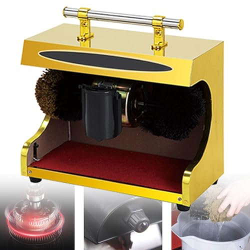 Pulidora eléctrica de zapatos, máquina automática de inducción para lustrar zapatos con cepillo de doble combinación, bajo ruido, fácil de limpiar para entrada de hotel