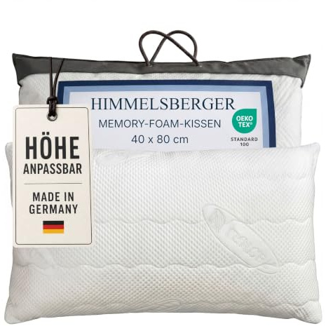 Ergonomisches Memory Foam Kissen - höhenverstellbares Kopfkissen 40x80 cm | Nackenstützkissen für Seitenschläfer & alle Schlafpositionen mit premium TENCEL™-Bezug gegen Nackenschmerzen -made in Germany