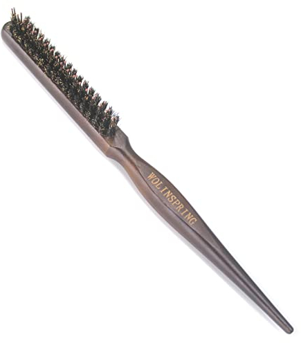 WOLINSPRING Little Wonder Boar & Tourmaline Nylon Bristle Teasing Brush with Tail Handle for Back Brushing, Back Combing, Creating Volume, Teasing and Slicking Your Hair Back (GT-3P)