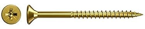 fischer Spanplattenschraube FSPII 6,0 x 120 Senkkopf gelbverzinkt Teilgewinde Kreuzschlitz PZ
