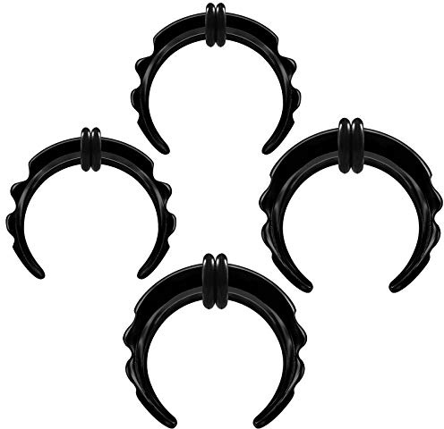 KJM FASHION 4 Stück Pincher Piercing Schmuck weitere Größen, Gummi, keine Angabe