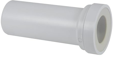 Wirquin 70720613 - Manguito recto corto para inodoro colgante, color blanco
