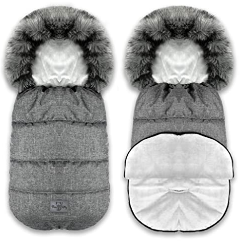 BlueKitty Fußsack, Winterfußsack, Schlafsack, Schlitten, Footmuff, Kinderwagensack, Wasserdicht, Wasserabweisend, Winter, Herbst, 90 cm