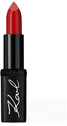 L'Oréal Paris Collezione Edizione Limitata Karl Lagerfeld, Rossetto a Lunga Durata Color Riche, Confortevole sulle Labbra, Finish Satin, Rosso(Provokative)