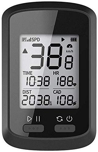 Josopa Contachilometri per Computer Senza Fili GPS per Bicicletta Inseguitore per Ciclismo Tachimetro Contachilometri Ipx7 Impermeabile per Cardiofrequenzimetro con Retroilluminazione Automatica LCD