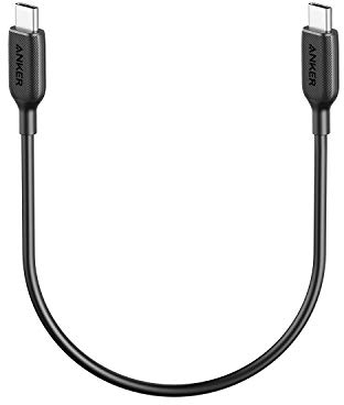 USB C Cable 60W, Anker Powerline III USB-C to USB-C Cable 2.0, USB C Charger Cable for MacBook Pro 2020, iPad Pro 2020, Switch, Galaxy S20 Plus S9 S8 Plus, Pixel, and More (1ft, Black)