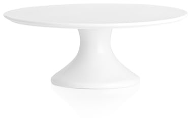 Kanwone 10-Inch Porcelain Cake Stand, Cake Plate, Dessert Stand, Cake Stand for Party, Home Decorating Stand, White
