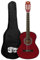 Mad About MA-CG05 Chitarra classica, chitarra classica rossa 1/4 - Chitarra spagnola colorata con borsa per il trasporto, tracolla, plettro e corde di ricambio