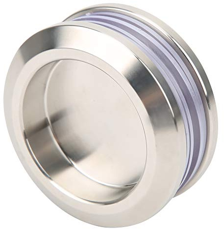 Jenngaoo Stainless Steel Handle Pull Knob, Shower Glass Sliding Door Finger Pull Knob, Round Back-to-Back Brushed Handle Pull Knob for Bathroom Wood Door Handle