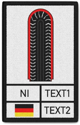 Copytec Personalisiert Rank Patch Feuerwehr Niedersachsen Dienstgrad Aufnäher #37832