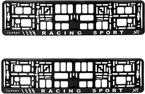 Par (2 st) kranar racing sport bil registrering registreringsskylt omgivande hållare ram omringning