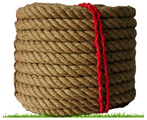 Corda di Iuta Naturale di Canapa Durevole Corda di Canapa Corda di Canapa Durevole Corda di Tela Spessa per Artigianato o progetti all'aperto Giardino Bundling Giardino spago Intrecciato di Canapa