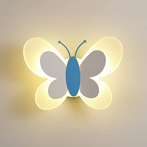 Jadssox LED Wandleuchte Schmetterling Wandleuchte Fee Kinderzimmer Wandleuchte, Cartoon Kinder Nachttischleuchte 14W 3 Farbmodus Wandleuchten Für Jungen Mädchen Geschenk Schlafzimmer
