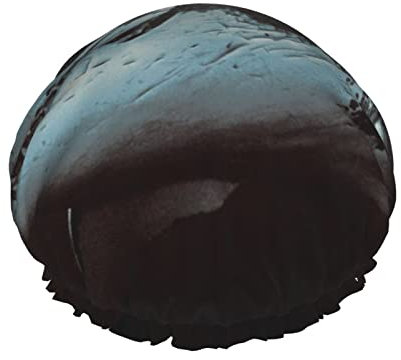 Tolle weiße Hai-Druck-Duschhaube für Frauen, wiederverwendbar, doppellagig, Stoff, Duschhauben für Mädchen, Haarkappen