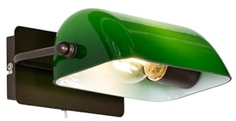 Qazqa classic-antique Verstellbare Wandleuchte, Wandlampe - Banker - Bronze, Rechteckig, max. 40W, Geeignet für LED, 26.8cm, Ideal als Flur, Küche lampe, Schlafzimmerlampe und Wohnzimmerlampe