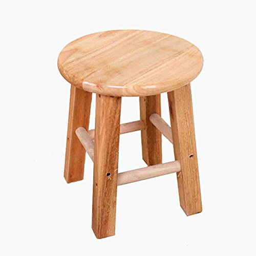 Massiver Hocker aus Gummiholz ​​für Kinder, Schuhwechselhocker für Erwachsene, Lesesitz für das Wohnzimmer, runder, individueller niedriger Hocker Lucky Star
