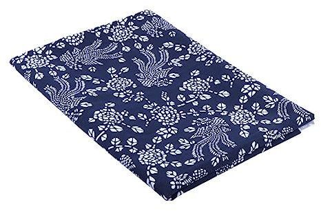 ULDIGI Baumwollstoff Zum Nähen Bedruckt Mit Floralen Mustern Marinefarben Für Kissen Vorhänge Kleidung Taschen Und DIY-projekte Handgefertigte Batikqualität Langlebig Und Sicher