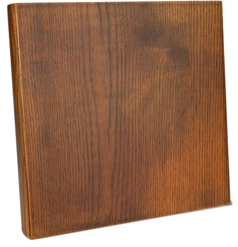 Rockingham Forge Solid Ash Wood Magnetic Knife Block for up to 5 Knives - Brown Universal Wooden Knife Holder for Safe & Hygienic Kitchen Knife Storage