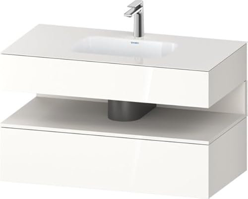 Duravit Qatego lavabo encastrado con base de lavabo consola, 1000x550x600mm, nicho blanco supermatt, QA4786084, Color: Blanco