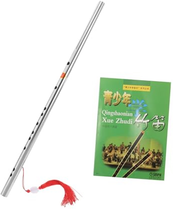 JOINPAYA Flauta Sol De Acero Inoxidable Flauta Antigua Para Principiantes Instrumento Musical De Viento Para Aprendizaje y Rendimiento