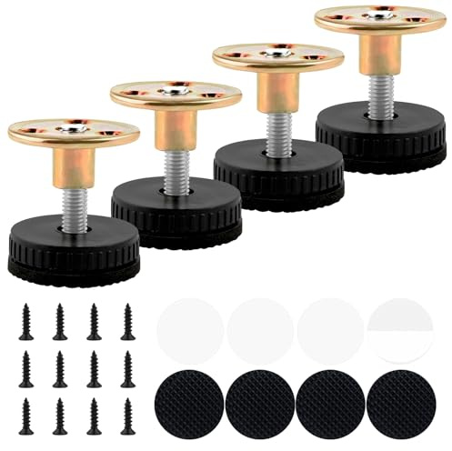 4 Stück Möbelfüße Verstellbar, 30-45mm Höhenverstellbare Füße, Stellfüße